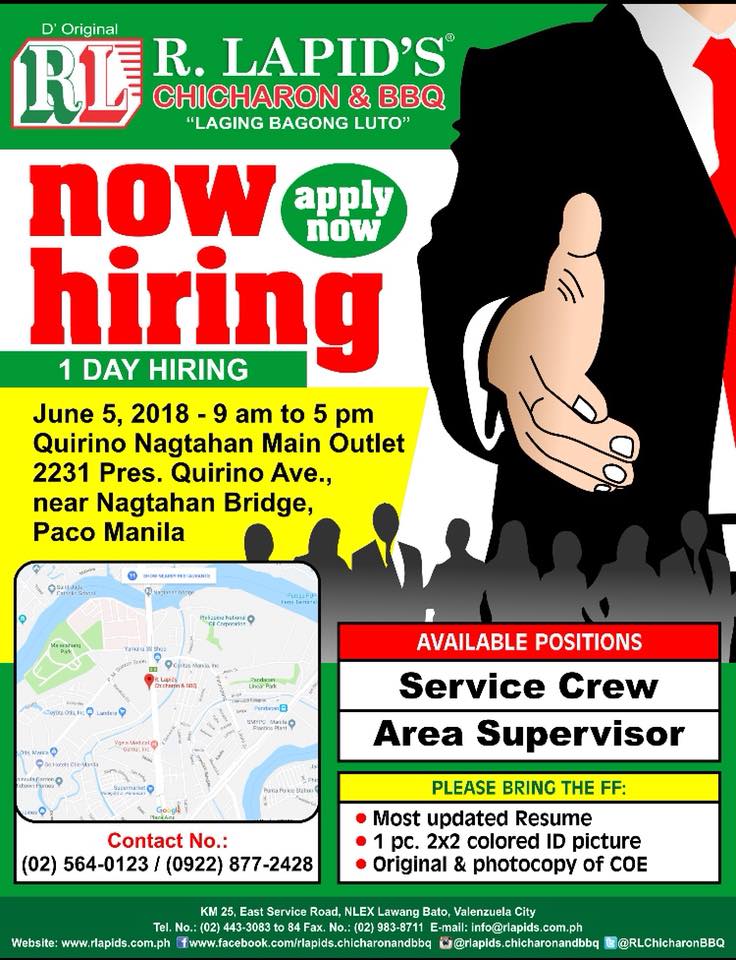 NOW HIRING!!